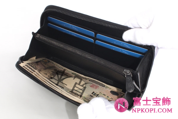 ボッテガヴェネタ シープスキン 長財布 ブラック 114076V05111000 